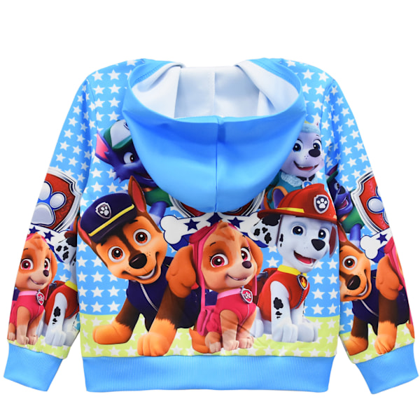 Paw Patrol Tecknade Barnkläder Jacka Söt Tecknad Tryck Kläder Dragkedja Huvtröja Kofta Jacka 110