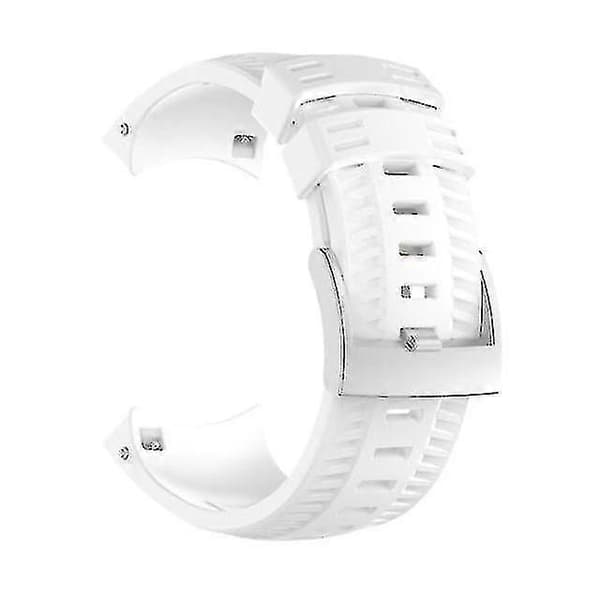 Erstatningssilikon armbånd for Suunto 9 Hvit
