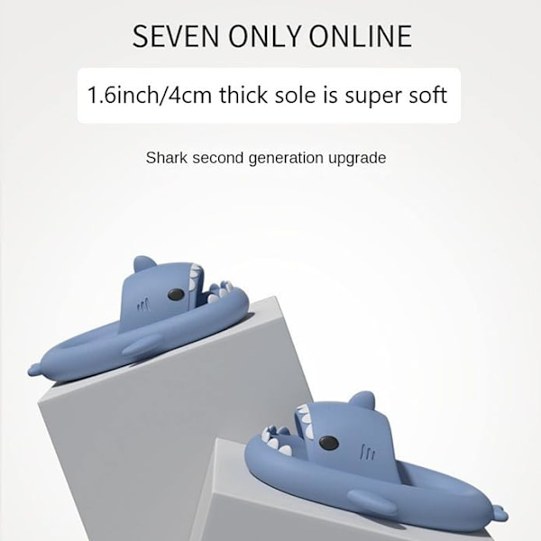 Haj slippers, velegnet til voksne og børn søde tykke sål hajer skridsikre slippers indendørs brusebad slippers sandaler haj slippers