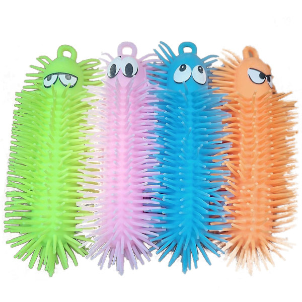 Pinch Caterpillars Ball Lekebord Bærbar Blinkende LED Interaktivt Fest Spill Random Color 21CM