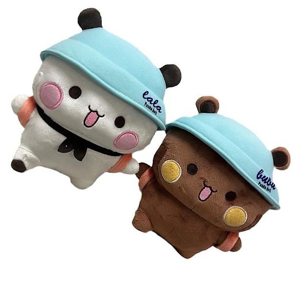 Söpö Bubu ja Dudu Panda Pehmolelu Piirretty Panda Karhu Pehmolelu Nukke Kawaii Täytetty Pehmeä Tyyny Lelut Lahja Lapsille white