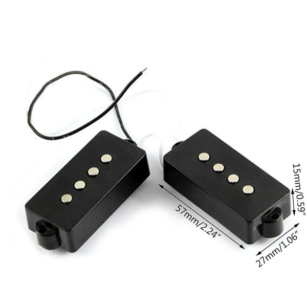 Sort 4 Strings Noiseless Pickup Sæt Til Precision P Bass Bridge Pickup Sæt Ny