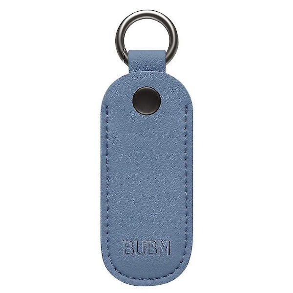 Läder U Disk Fodral Nyckelring Hållare USB Flash Drive Förvaringsväska Pendrive Skyddande Omslag Minnessticka Fodral Ocean Blue