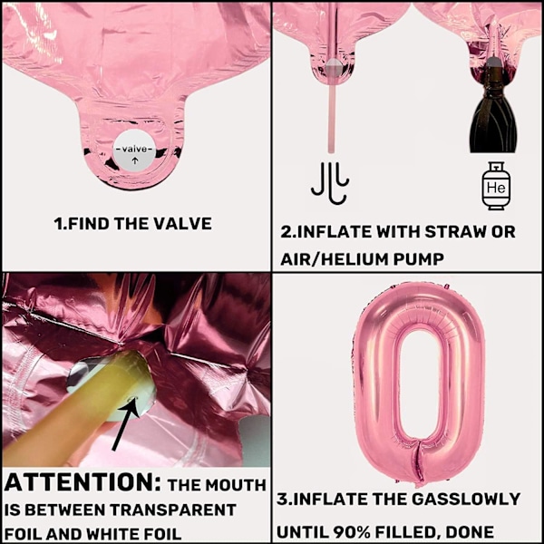 Pink Fødselsdagsfest Dekoration, Happy Birthday Banner, Rosenguld Fringe Gardin, Folie Dug, Hjerte Stjerne Folie Konfetti Balloner