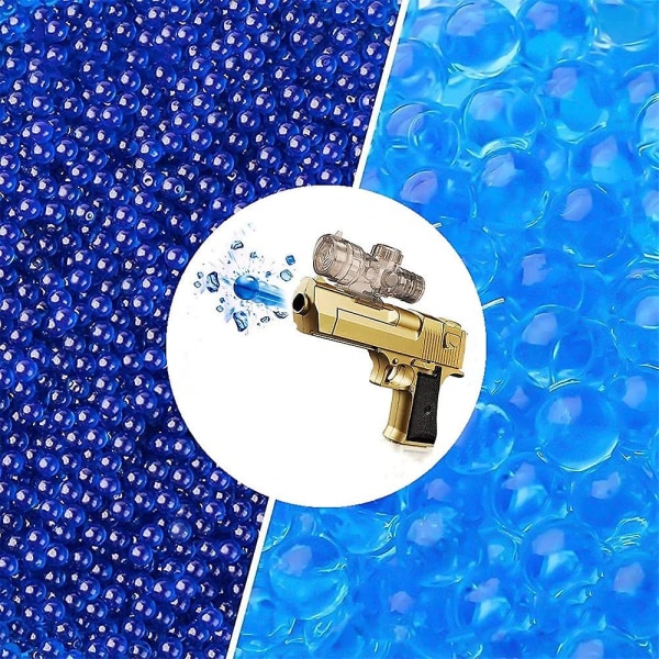 Vattenbollar Pärlor Refill Ammo ,gel Splatter Ball Blaster Kulor (7-8 Mm 20 ​​Pack-8 000 Per Pack) ,blå