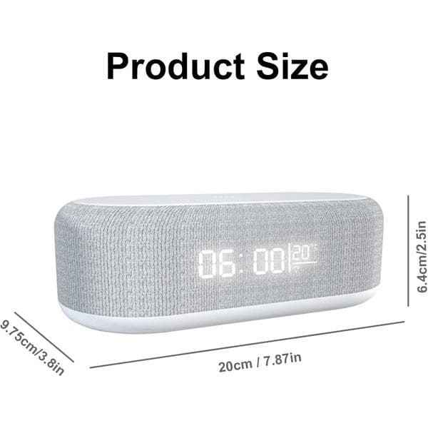 4-in-1 Wireless Charging Station with Digital Clock - 15W Fast Charger, Night Light & Temperature Display (White)