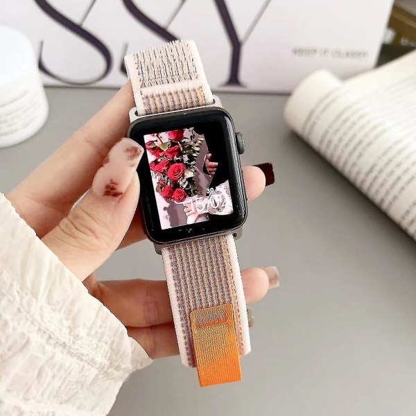 Lämplig för Apple Watch S7applewatchs8 Nylon Ultra Canvas 49mm45mm Wild Diameter Band 41m Beige 42 44 45 49mm