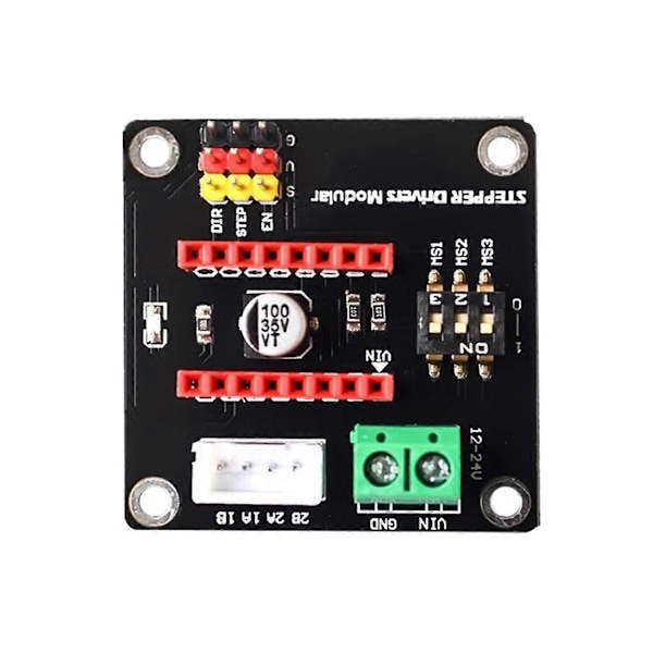 2 kpl DRV8825 A4988 3D-tulostin 42 askelmoottorin ohjainlaajennusmoduuli Arduin R3 Ramps1.4 DC-moottorin ohjaimelle Black