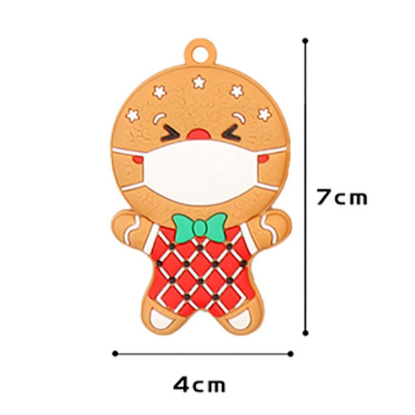 12 stk/sæt Gingerbread Man Julefest ornamenter til juletræ dekoration hængende ornamenter gaver