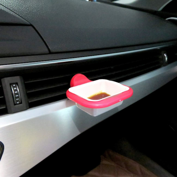 4 stk. mini dip-kopholdere til bilsauce