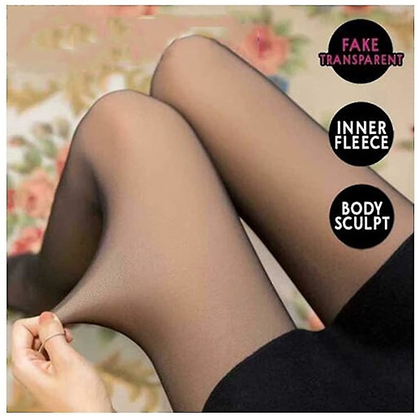 Damstrumpor Extra Tjocka Vinter Varma Tights Dubbelfodrade Termiska Style1