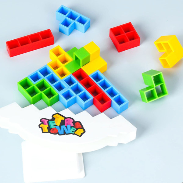 48st Tetris Balance Building Block, Ryska byggstenar, tetris Game, balansera Stapling Leksaker Barn Vuxna, Balansblock Pussel Montering Tetris