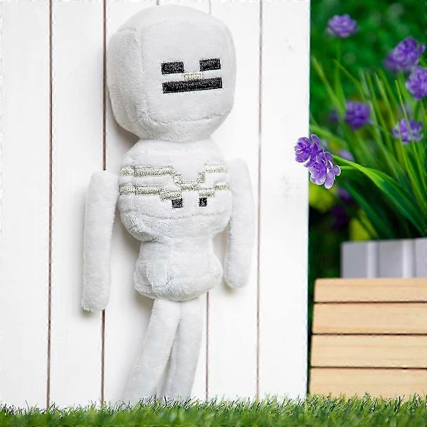 Minecraft Skelet Plush Dukke Fyldt Legetøj Ultra Blød Dukke Fødselsdagsgave Til Børn 16cm White Rabbit