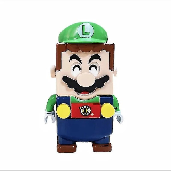 Super Mario Bros Block Luigi Buliding Block Action Toy Figurer Montering Leksaker mark box Dockor Barn Födelsedagspresenter spiderman Super Mario Bros 2