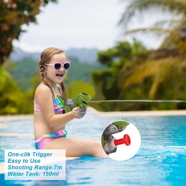 2-pack Vattenpistol för Barn Dinosauriedesign Vattenpistol Leksak