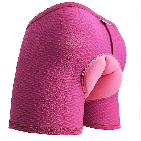 Sykkel Silikon Undertøy Dame Utendørs Sport Bukser Sykkel Trekvart Bukser Sykkel Flat Ben Stretch Shorts Red L