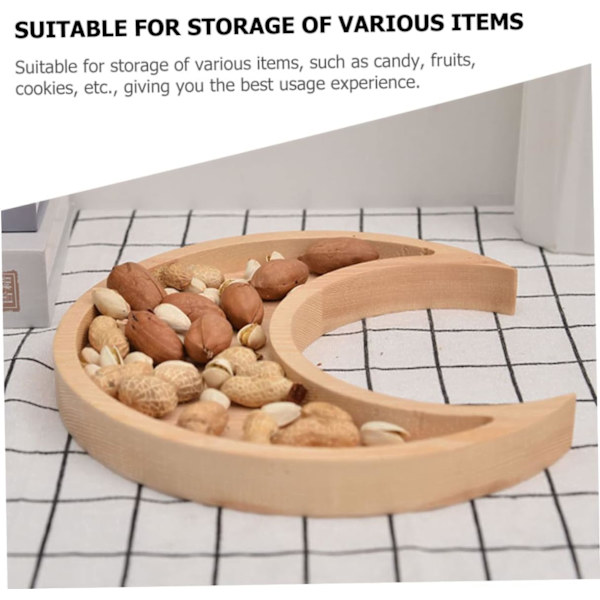 Månebakke Drikkebakke Lotus Blomster Dekor Appetizer Bakker Fad Bakke Hjemmeindretning Skrivebordsdekoration Dekoration til Hjemmeservering Bakke Hjemmetørret