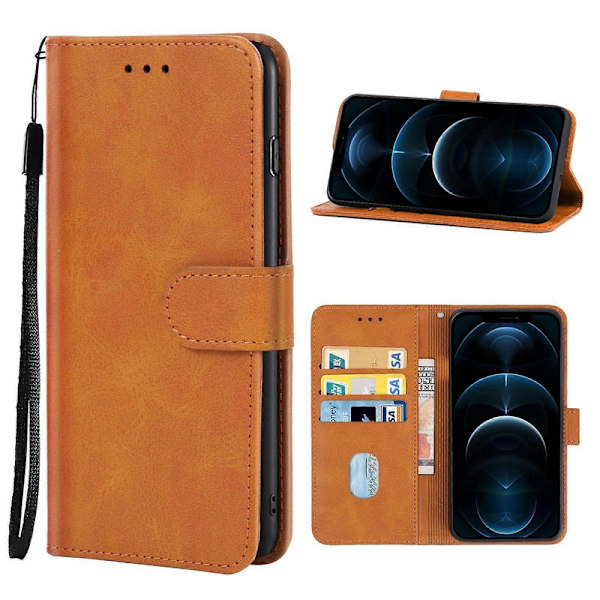 Läderfodral för iPhone 12 Pro Max Brown