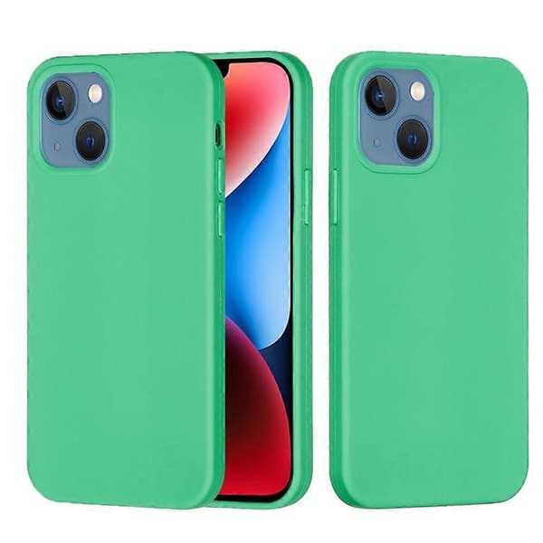 Enfärgat silikonskal för iPhone 15 Green For iPhone 15 Plus