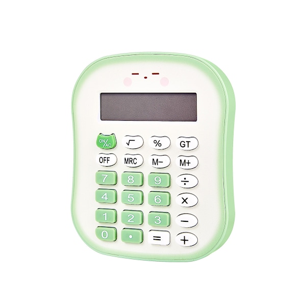 Standard lommeregner 12 cifre, skrivebordslommeregner med stort LCD-display til kontor, skole, hjem og erhvervsbrug Automatisk dvale. green