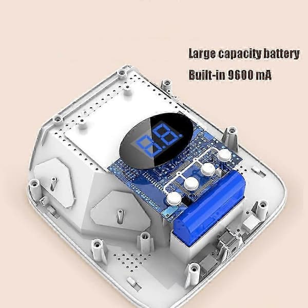 Smart Infraröd Sensor Sladdlös UV LED Nageltork, 54W Snabb Gel Nagellampa, Vit