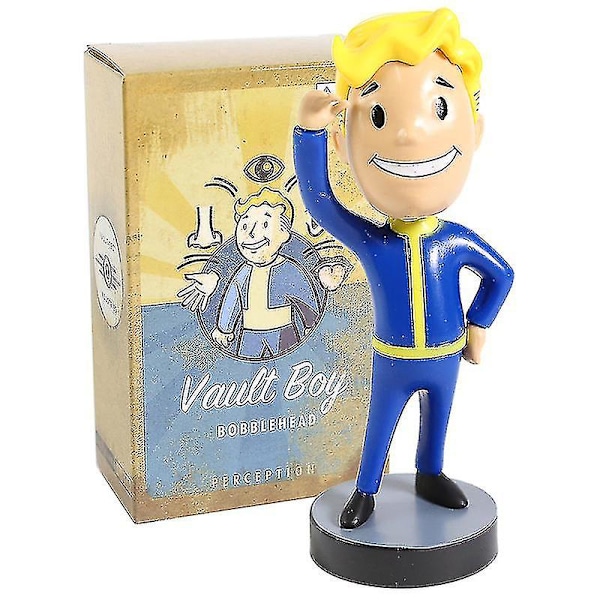 Fallout Vault Boy Bobble Head Dukkefigur PVC Figur Samleobjekter Leke 7 Stila F Perception