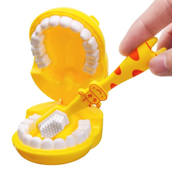 Kirahvin hampaiden malli hammasharjalla toddler lahja hampaiden harjaukseen