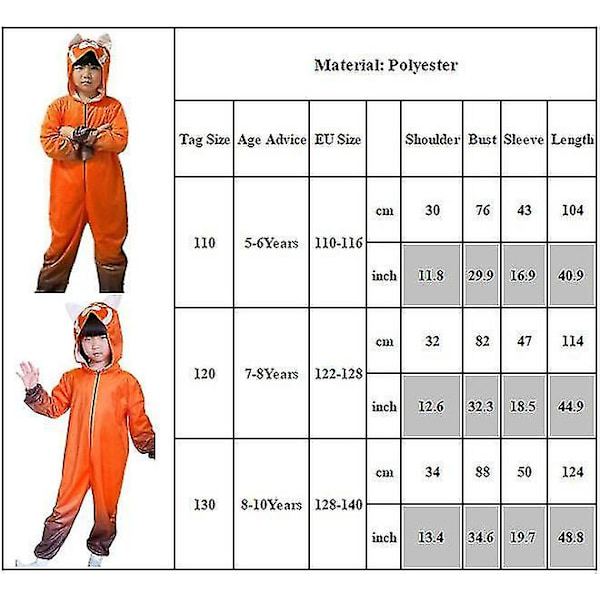 5-10-vuotiaiden lasten Turning Red -cosplay-asu 8-10 Years