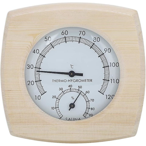 Sauna termometer og hydrometer, sauna træ termometer 2 i 1 sauna temperatur fugtighedsmåler