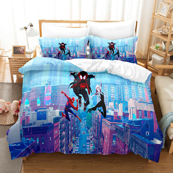 Digitaltrykt Spiderman Sengetøy Tredelt Sett Gutter Marvel Amazon Grenseoverskridende 3D Sengetøy J 135*200