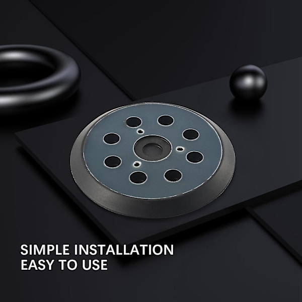 8-hålsbas för byte av orbitslipmaskin för Makita 743081-8 - Kompatibel med Bo5030 Bo5031 Bo5041 Bo5010 Mt922 Mt9 blacksilver