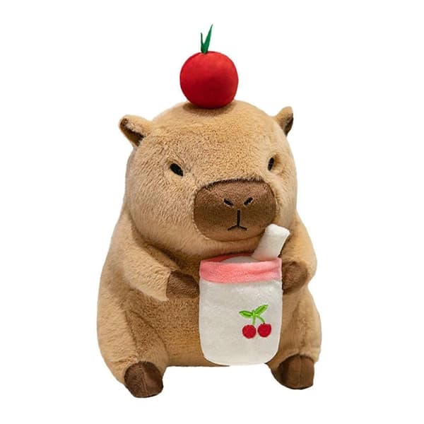 Capybara Kosedyr, Plysj Capybara Dukke, Søt Capybara Kosedyr 30cm Cherry