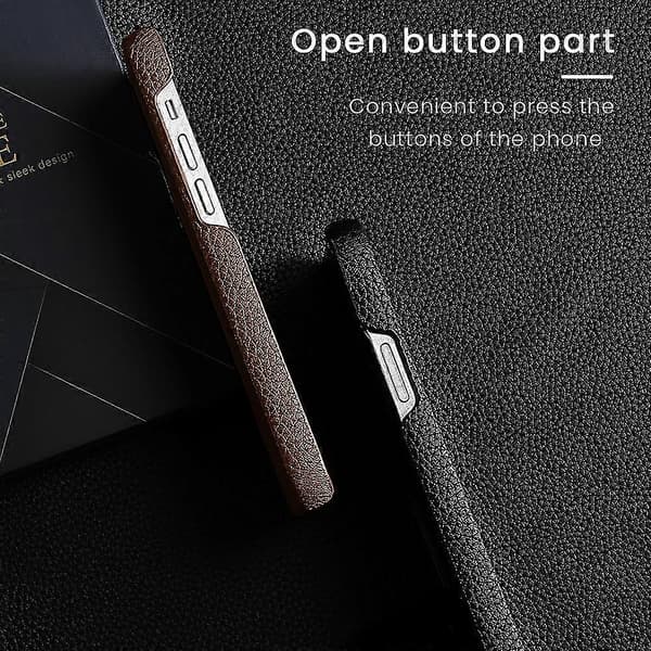 Ægte læder telefoncover til iPhone 13 13pro 13pro Max 13 Mini bagcover Auburn iPhone 13