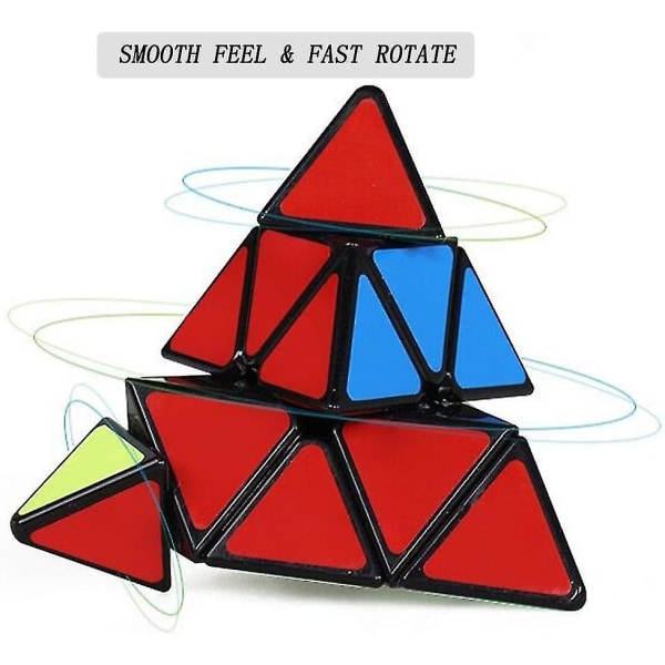 Triangle Cube, Pyramid Speed ​​Magic Cube, Pyramid Speed ​​Cube Joululahja lapsille ja aikuisille