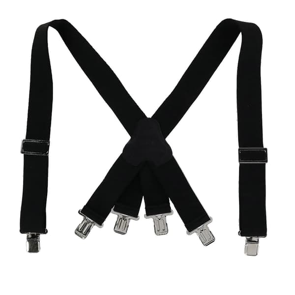 CTM Elastiske brannmannsseler med klipsfeste, 5 cm (menn) Black one size