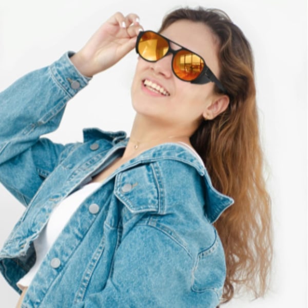 Solbriller, Oversized solbriller med wrap-around design, Aviator solbriller til fiskeri og udendørs sammenkomster (Style B, 15 * 12 * 5 cm) Style C