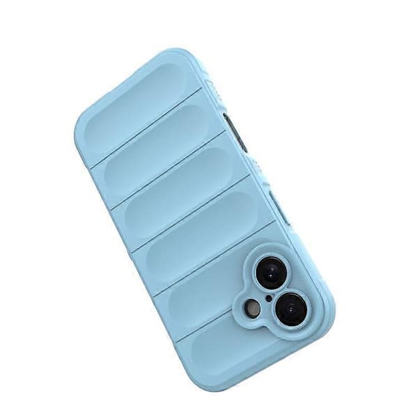 Kompatibel med iPhone 16 Plus-deksel Robust TPU Støtsikkert Mobiltelefondeksel LightBlue
