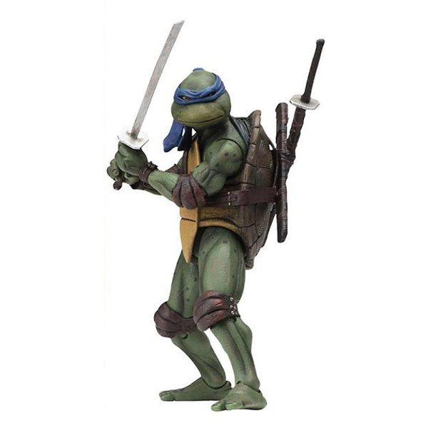 7" Teenage Mutant Ninja Turtles Actionfigurer Leksaker Samlarleksaker Heminredning Presenter för barn Vuxna Blue
