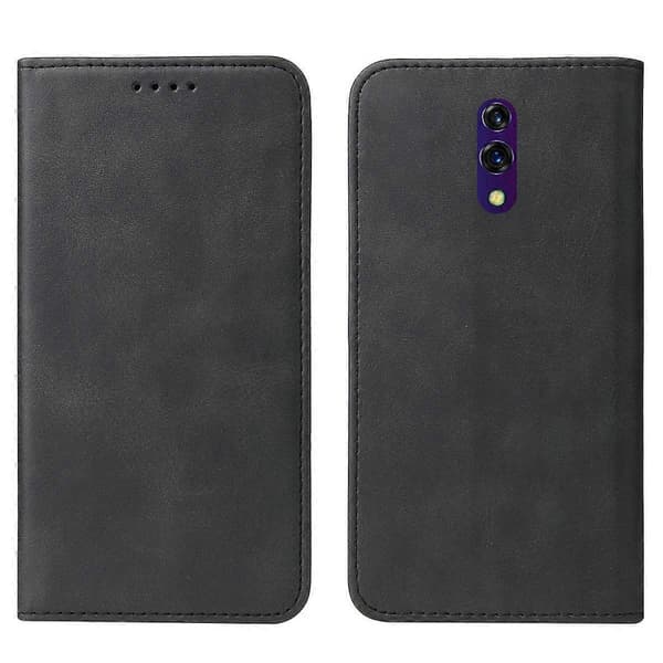 Magnetiskt läderfodral för OPPO K3 Black