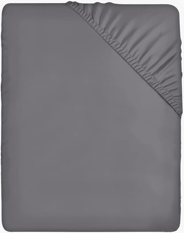 Utopia Bedding Fitted Sheet - Grey, 160 x 200 cm - 35 cm Deep Pockets for Thick Mattress - Brushed Microfiber Polyester 160*200+35cm