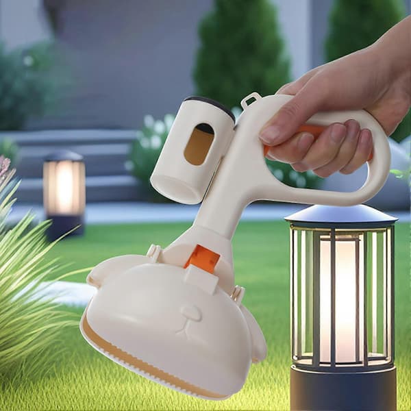 Hundbajssamlare med avfallspåsedispenser - Bärbar - för utomhuspromenader och camping Beige