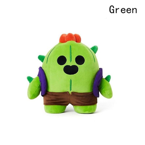 Dukke Mobilspill Wilderness Fighting Card Doll Toy Brawl Stars Stående plysj Green 1pc