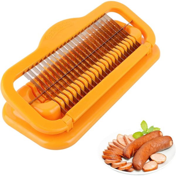 Hotdogskærer, holdbar bananskærer i rustfrit stål, multifunktionel pølseskærer til hotdog skinkepølse