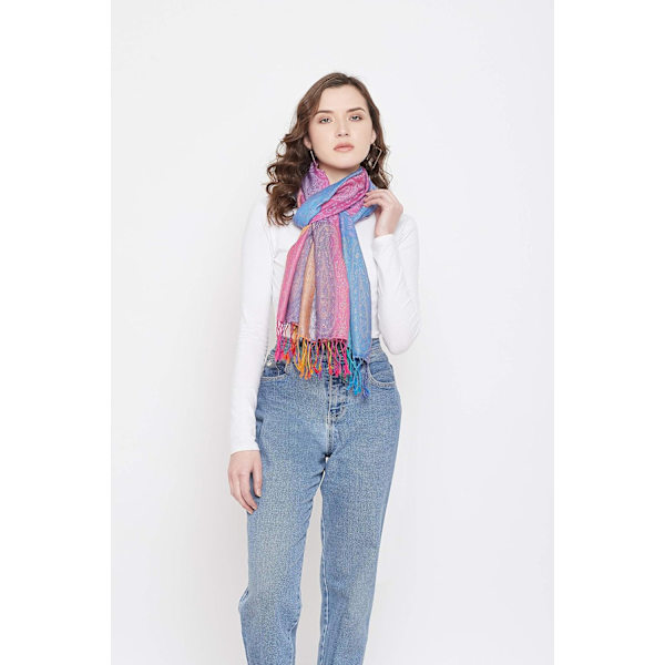 Mode Silkesk tørklæde til kvinder Luksus Satin Shawl Wraps (Lilla)