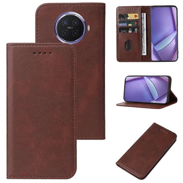 Magnetisk læder telefoncover til OPPO Ace2 Brown