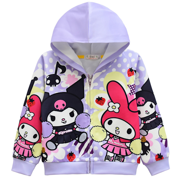 Tecknad digital barnteckning tryck Medium och stora barn dragkedja huvjacka sweatshirt style8 130