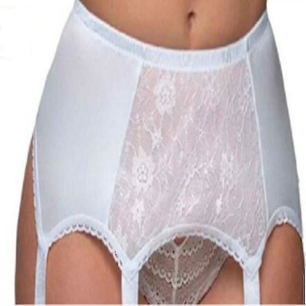 Kvinner Sexy bukseseler retro vintage stil 6 stropper selebelte Undertøy strømpebånd Tw 2024 Nytt XXL WHITE