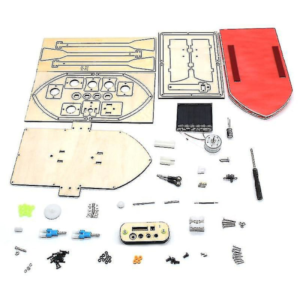 Modellleksaker Trämodell Båtmontering Diy Handgjord Sats Kondensatormonterad Solmodell