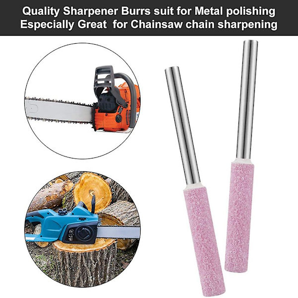 24-pakkainen moottorisahanteroitin hiomakivien kiillotushiomatyökalu moottorisahanteroittimelle 3x4,8 mm pink