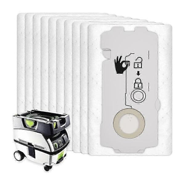 12-pack 204308 dammsugarpåsar för Festool CT Mini CT MIDI Yom 2019 och framåt, dammsamlare dammsugarutrustning hög kvalitet